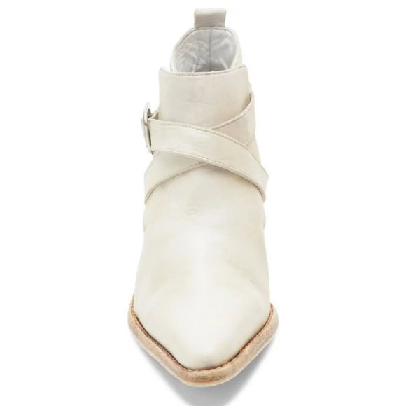 FREE PEOPLE Back Loop Ankle BOOTS Size 39.5 9.5 Ecru Leather Western NEW $148 - Picture 5 of 14